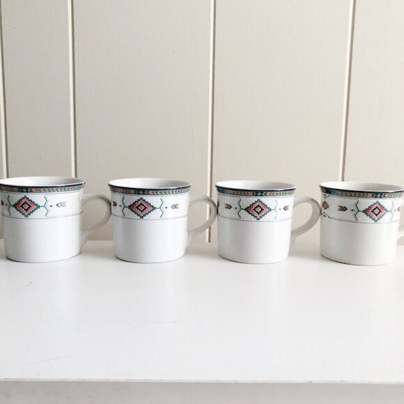 Vintage 90s Southwest Pattern Mugs - Picture 2 of 9